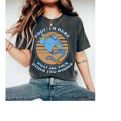 retro 90s vintage disney genie poof! i'm here what are your other two wishes shirt, aladdin shirt, disney matching famil