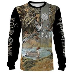 duck hunting custom name 3d all over print shirts &8211 personalized duck hunting gift &8211 fsd123