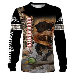 duck hunting custom name 3d all over print shirts &8211 personalized hunting gift &8211 fsd169
