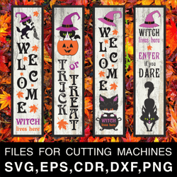 Halloween Porch Signs SVG | Mini Bundle With Black Cats