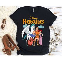 disney hercules classic group shot vintage graphic t-shirt, magic kingdom, disneyland family matching shirts unisex adul