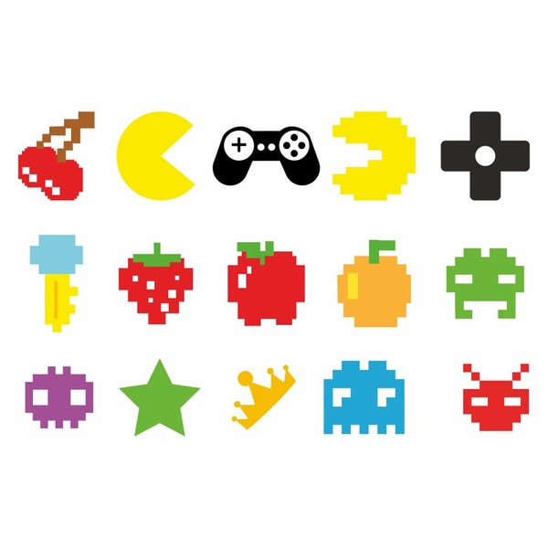 Gamer Svg Bundle Pacman Digital Pac Man Vector Font Alphabet - Inspire ...