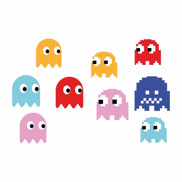 Gamer Svg Bundle Pacman Digital Pac Man Vector Font Alphabet - Inspire ...