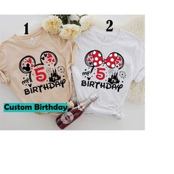 disney custom mickey and minnie mouse it's my birthday shirt,mickey minnie ears shirt,birthday party music shirt, custom