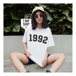 30th birthday shirt, 1992 shirt, 1992 t-shirt, birthday shirt, date shirt, vintage 1992 shirt, 1992