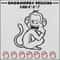 Monkey embroidery design
