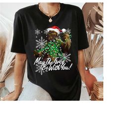 star wars christmas chewbacca tangled lights t-shirt, chewbacca christmas lights shirt, disneyland shirt, christmas squa
