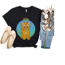 retro disney oliver and company shirt, disneyland world vacation trip gift, unisex t-shirt family birthday gift adult ki