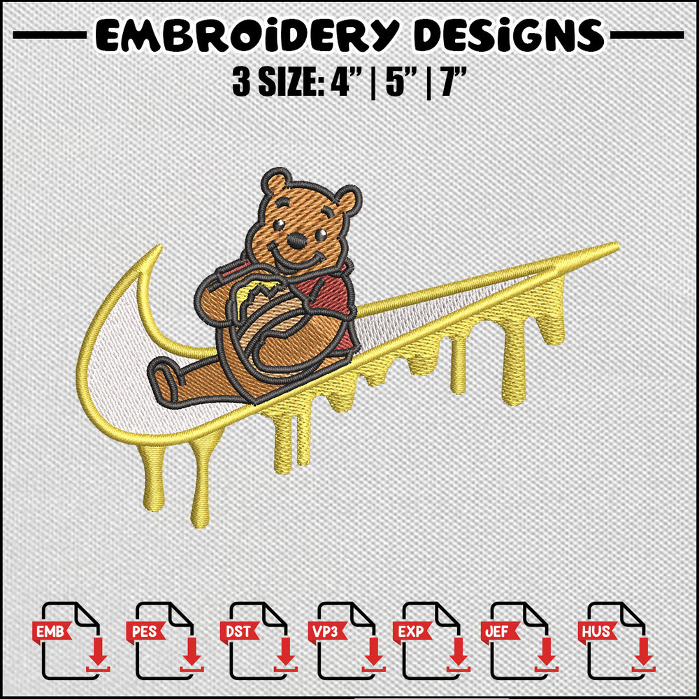 Nike pooh embroidery design