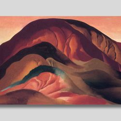 Georgia O'Keeffe's Rust Red Hills Captivating Landscape Art Poster, O'Keeffe Art Poster, O'Keeffe Print Art, O'Keeffe Re