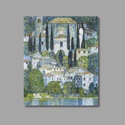 gustav klimt art print, kirche in cassone art, gustav klimt prints, gustav klimt wall art, art nouveau prints, klimt exh