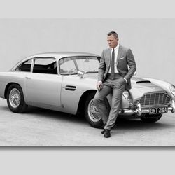 james bond gift poster, james bond print, james bond painting, james bond wall art,daniel craig print canvas, james bond