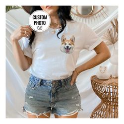 Custom Dog Photo Shirt, Dog Mom Shirt, Dog Dad Unisex Shirt, Photo Shirt, Print Shirt, Personalized Shirt, Women's Shirt