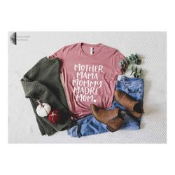 mother mama mommy madre mom shirt,  mother's day gift, mama shirt, mommy tee shirt,mom christmas gift, mother's day shir