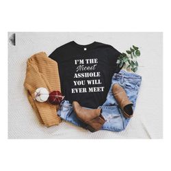 I'm The Nicest Asshole You Will Ever Meet, Funny T-Shirt, Man Woman T-Shirt