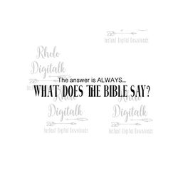 what does the bible say-instant digital download