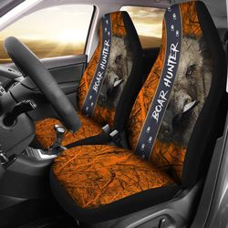 boar hunting forest car seat covers set of 2 kv