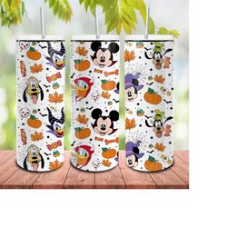 happy halloween 20oz skinny tumbler png, trick or treat, spooky season, pumpkin png, halloween fall, halloween tumbler w
