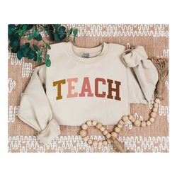teach sweatshirt, teacher sweatshirt, teacher shirt, minimalist teacher hoodie, teacher gifts, back to school sweatshirt