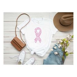 breast cancer ribbon shirt, breast cancer awareness shirt, breast cancer support t-shirt, fuck cancer tee, cancer survi