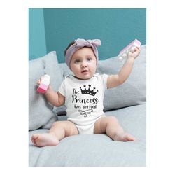 The Princess Has Arrived Baby Onesie, Natural Baby Onesie, Cute Princess Baby Onesie, Vintage Baby Onesie, Retro Baby On