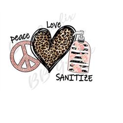 digital png file peace love sanitize floral hand sanitizer pandemic virus wash your hands clip art sublimation design in