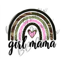 digital png file girl mama camo cheetah leopard rainbow camouflage printable clip art waterslide sublimation design inst