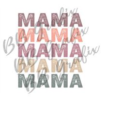 digital png file mama stacked distressed clip art printable waterslide iron on t-shirt sublimation design instant downlo