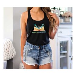 book sea racerback tank top turtle graphic tank, oceans of possibilities, summer bookish tank top , ocean librarian gift