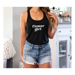 flower girl racerback tank top, flower girl gift cute tank top, flower girl tank, top flower girl proposal tee, flower t