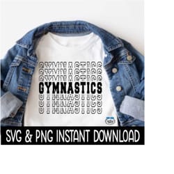 gymnastics svg, gymnastics png, wine glass svg, gymnastics stacked svg, instant download, cricut cut files, silhouette c