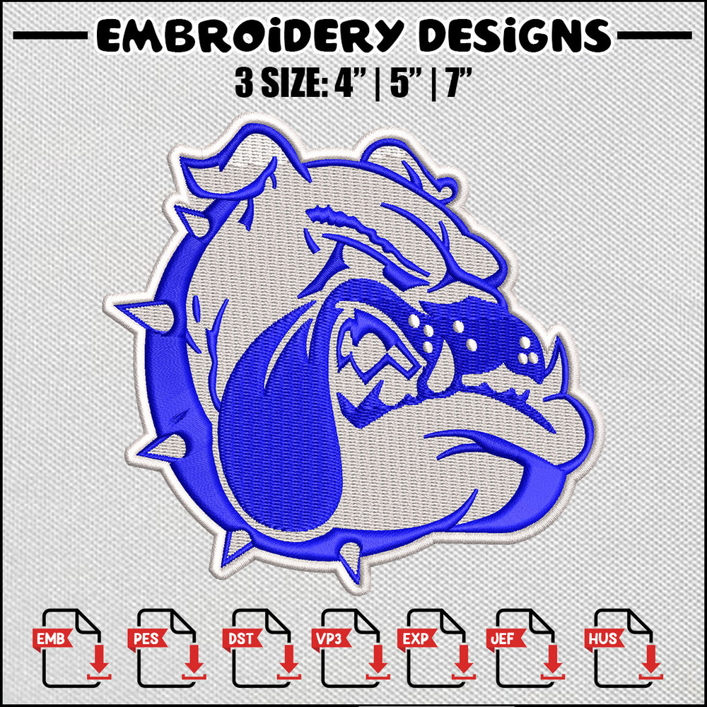 Dog bull embroidery design