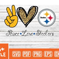 Pittsburgh Steelers Svg , Peace Love  NfL Svg, Team Nfl Svg 28