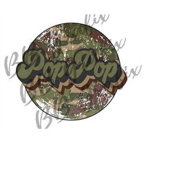 digital png file poppop camo retro 70's camouflage clip art waterslide mug t-shirt sublimation printable design instant