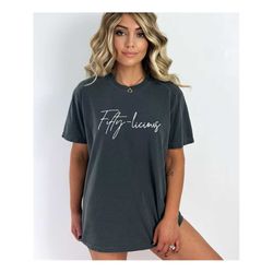 fifty-licious comfort colors tee, 50th birthday gift, birthday shirt, 1973 t-shirt, 50th birthday shirt, gift for her, 5