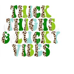 digital png file thick thighs & lucky vibes retro vintage half leopard printable st pattys waterslide sublimation design