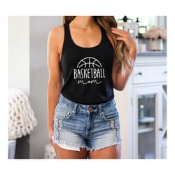 basketball mom racerback tank top, basketball tank top, sports mom tank top, game day tank, basketball vibes tank, gift