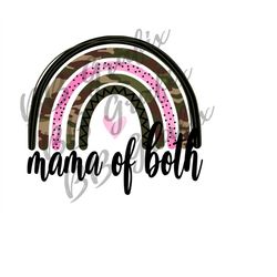 digital png file mama of both camo watercolor rainbow camouflage printable clip art waterslide sublimation design instan