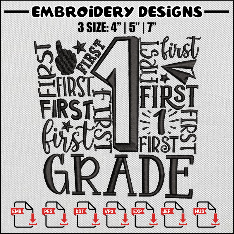 Grade embroidery design