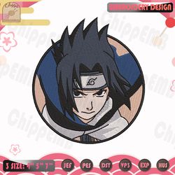 sasuke embroidery design, naruto embroidery design, anime embroidery file, machine embroidery designs