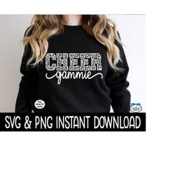 cheer gammie leopard svg, cheerleader png, wine glass svg, cheer gammie svg, instant download, cricut cut files, silhoue