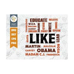 black history leaders svg cut file, black history month svg, black history svg, african american, african american quote