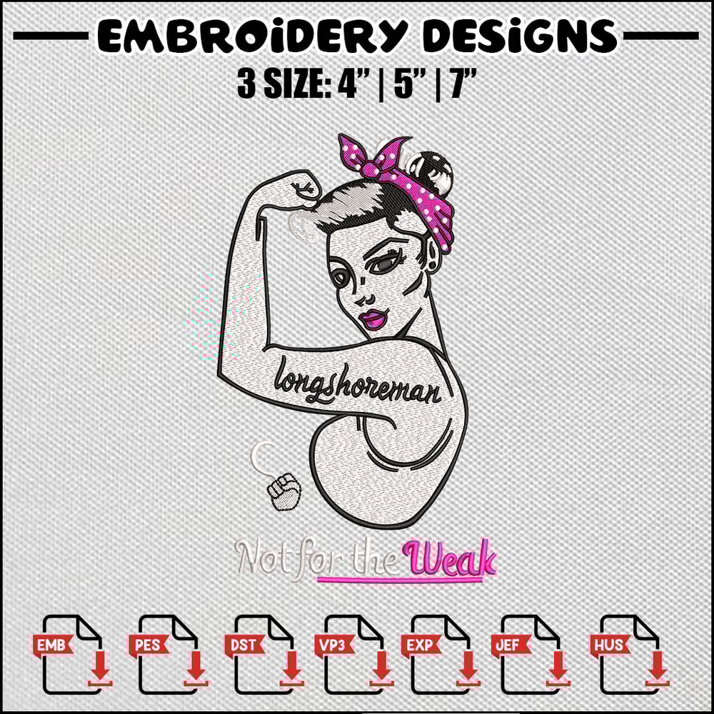 Not for the weak embroidery design