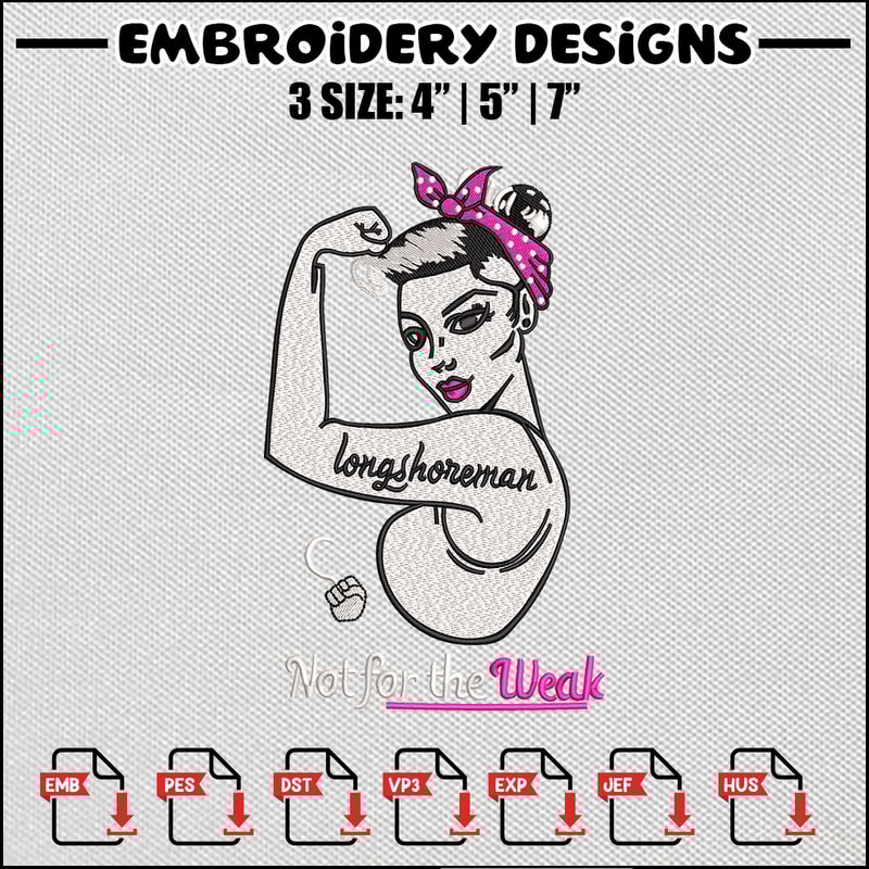 Not for the weak embroidery design