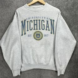 Vintage University Of Michigan Sweatshirts, Michigan University Men Women Shirt