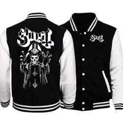 ghost band music rocker heavy rock singer men&8217s baseball jacket sweatshirt