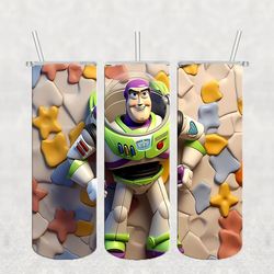 toy story buzz lightyear png, 3d tumbler wrap, straight tumbler png design 20oz/ 30oz tumbler png, instant download
