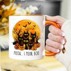 halloween mugs, black cat mug, halloween cat mug, spooky halloween mug, black cat lover gifts, cat lover mug, cat mom mu