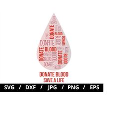 donate blood typography composition lettering svg, donate blood lettering design inspirational quotes svg