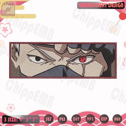 hatake kakashi embroidery design, naruto embroidery design, anime embroidery file, machine embroidery desig